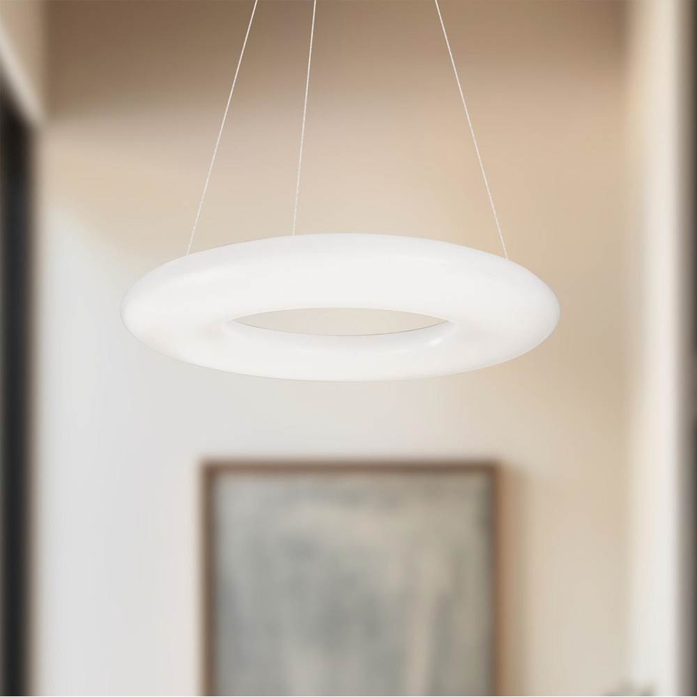Kuzco Cumulus 24-in White Led Pendant