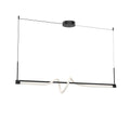 Kuzco LP95354-BK-UNV Black Cursive 54-in Black Led Linear Pendant Image 1