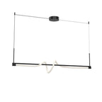 Kuzco LP95354-BK-UNV Black Cursive 54-in Black Led Linear Pendant Image 1
