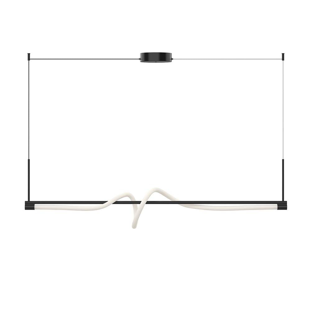 Kuzco Cursive 54-in Black Led Linear Pendant