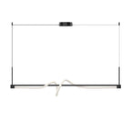 Kuzco Cursive 54-in Black Led Linear Pendant