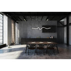 Kuzco LP95354-BK-UNV Black Cursive 54-in Black Led Linear Pendant Image 4