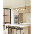 Kuzco LP95354-BK-UNV Black Cursive 54-in Black Led Linear Pendant Image 3