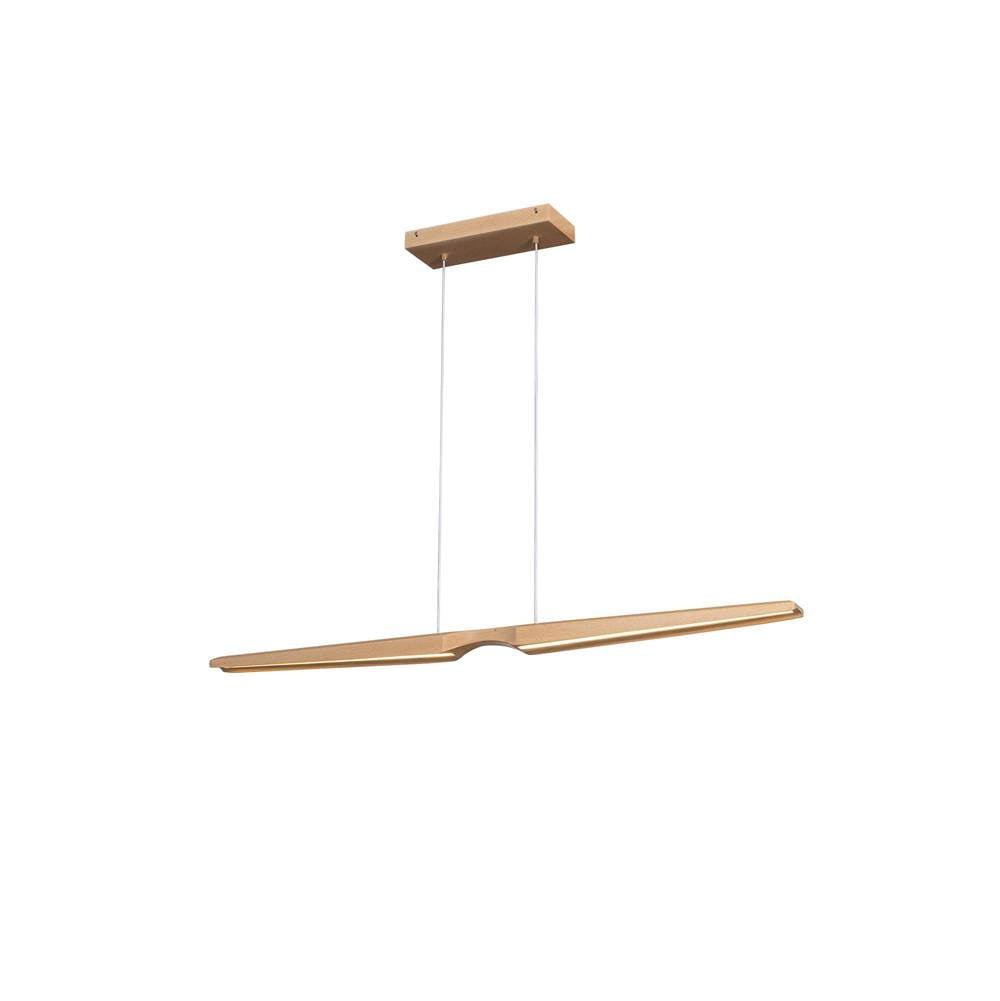 Kuzco Dakota 42-in Beech Wood Led Linear Pendant