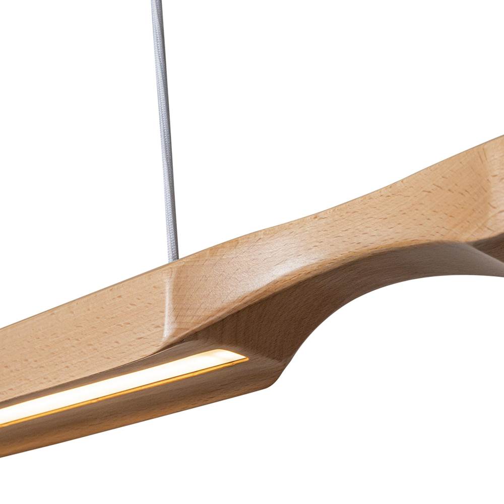 Kuzco LP21647-BW-UNV Beech Wood Dakota 42-in Beech Wood Led Linear Pendant Image 4