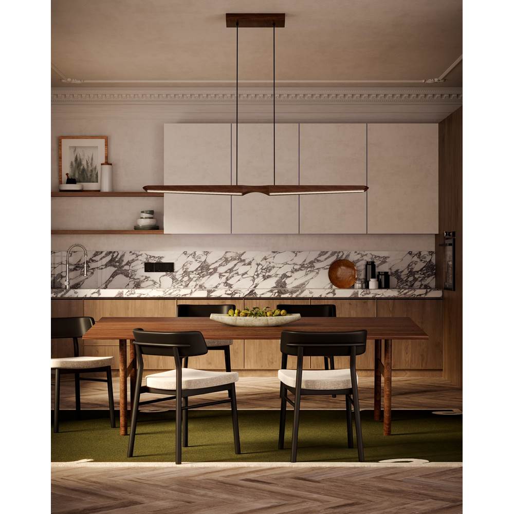 Kuzco LP21647-WT-UNV Walnut Dakota 42-in Walnut Led Linear Pendant Image 3