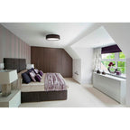 Kuzco FM7916-BK-5CCT Black Dalton 16-in Black Led Flush Mount Image 2