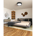 Kuzco FM7920-BK-5CCT Black Dalton 20-in Black Led Flush Mount Image 3