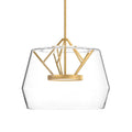 Kuzco Deco 18-in Clear/brushed Gold Led Pendant