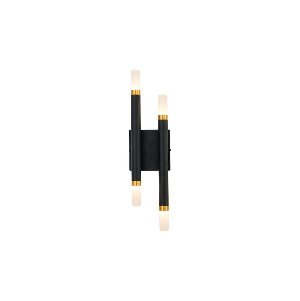Kuzco WS19705-BK-UNV Black Draven 5-in Black Led Wall Sconce Image 1