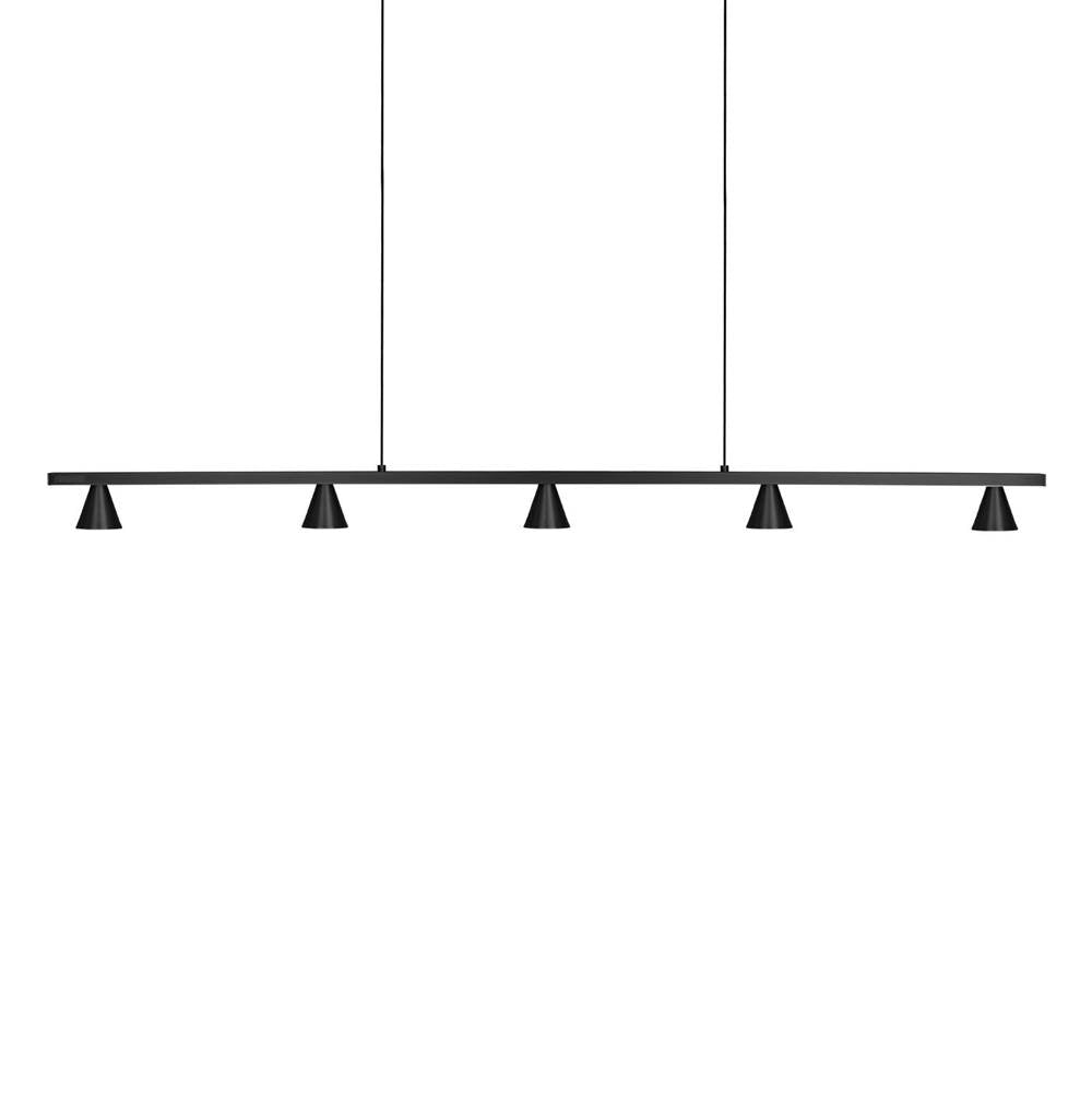 Kuzco LP19947-BK-UNV Black Dune 47-in Black Led Linear Pendant Image 1