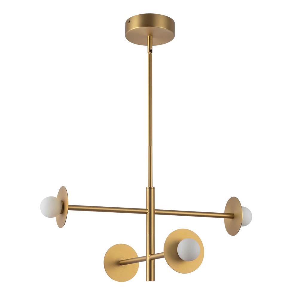 Kuzco Elixir 22-in Brushed Gold Led Chandelier