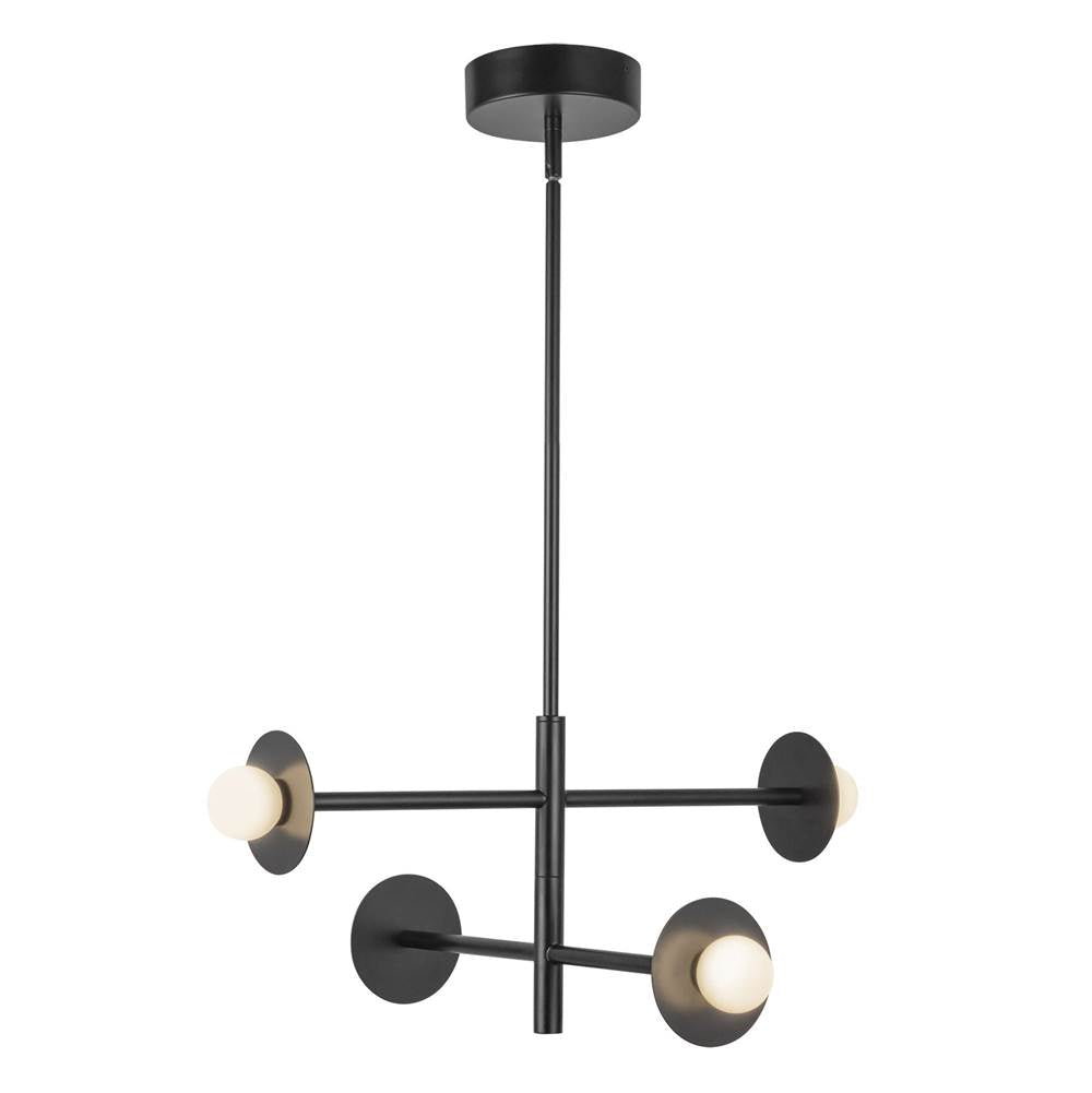 Kuzco CH15504-BK-UNV Black Elixir 22-in Black Led Chandelier Image 4
