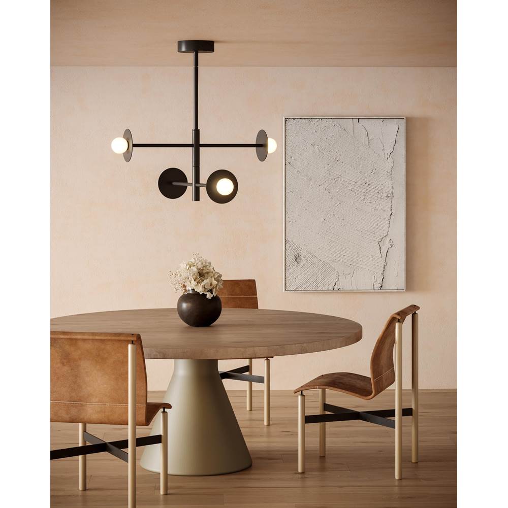 Kuzco CH15504-BK-UNV Black Elixir 22-in Black Led Chandelier Image 2