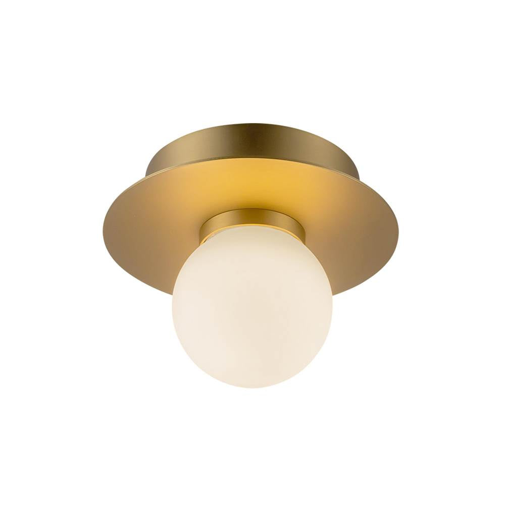 Kuzco Elixir 6-in Brushed Gold Led Flush Mount