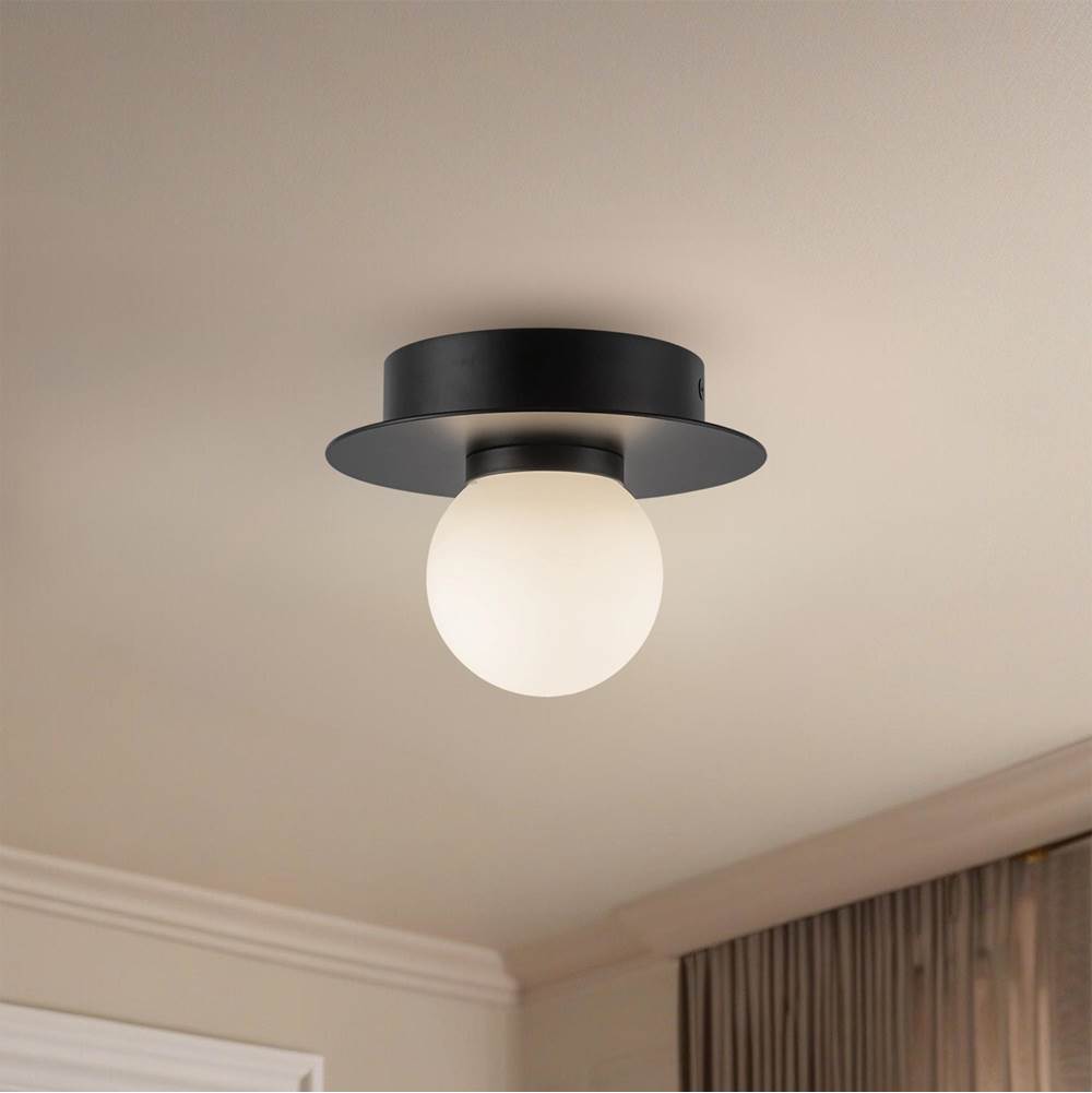 Kuzco FM15506-BK-UNV Black Elixir 6-in Black Led Flush Mount Image 2