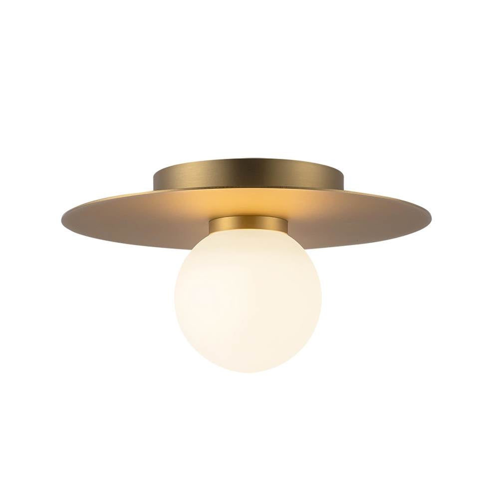 Kuzco FM15510-BG-UNV Brushed Gold Elixir 10-in Brushed Gold Led Flush Mount Image 1