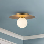 Kuzco FM15510-BG-UNV Brushed Gold Elixir 10-in Brushed Gold Led Flush Mount Image 2