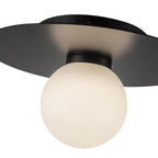Kuzco FM15510-BK-UNV Black Elixir 10-in Black Led Flush Mount Image 3