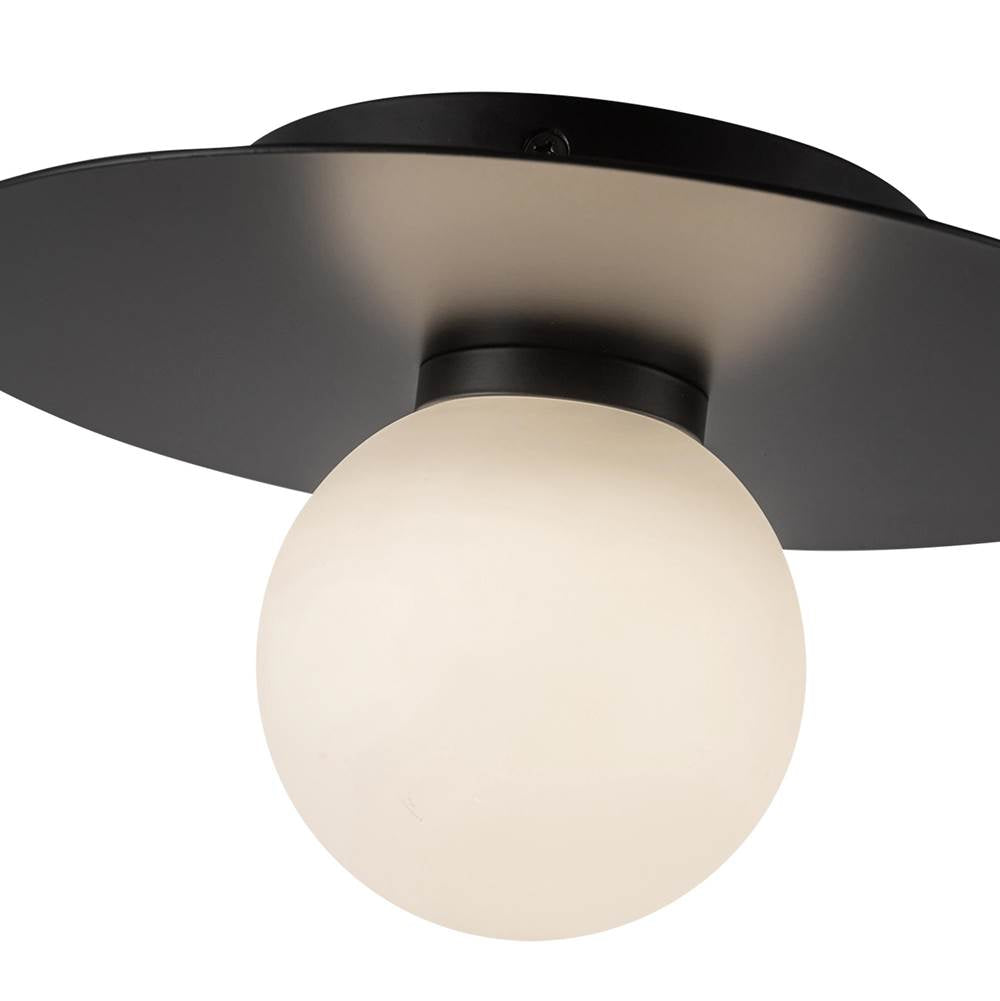 Kuzco FM15510-BK-UNV Black Elixir 10-in Black Led Flush Mount Image 3