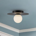 Kuzco FM15510-BK-UNV Black Elixir 10-in Black Led Flush Mount Image 2