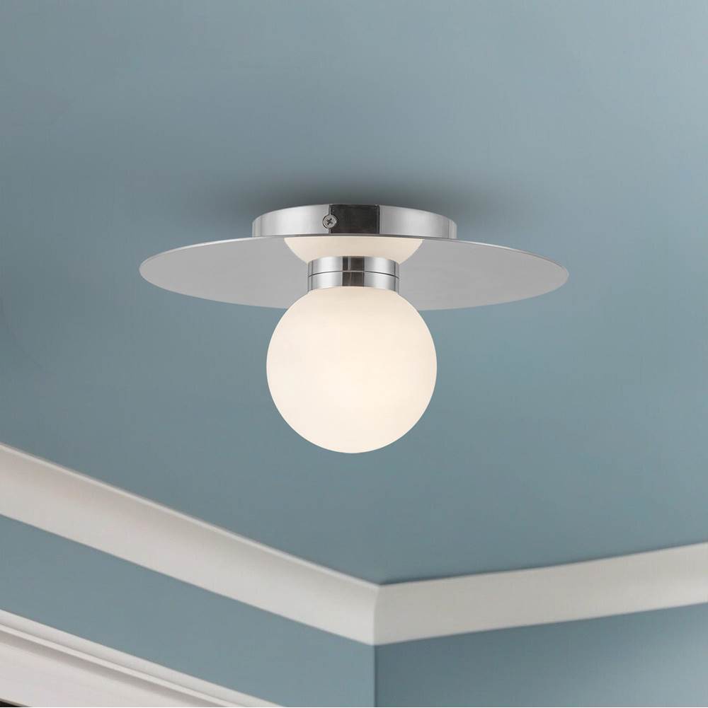 Kuzco FM15510-CH-UNV Chrome Elixir 10-in Chrome Led Flush Mount Image 2