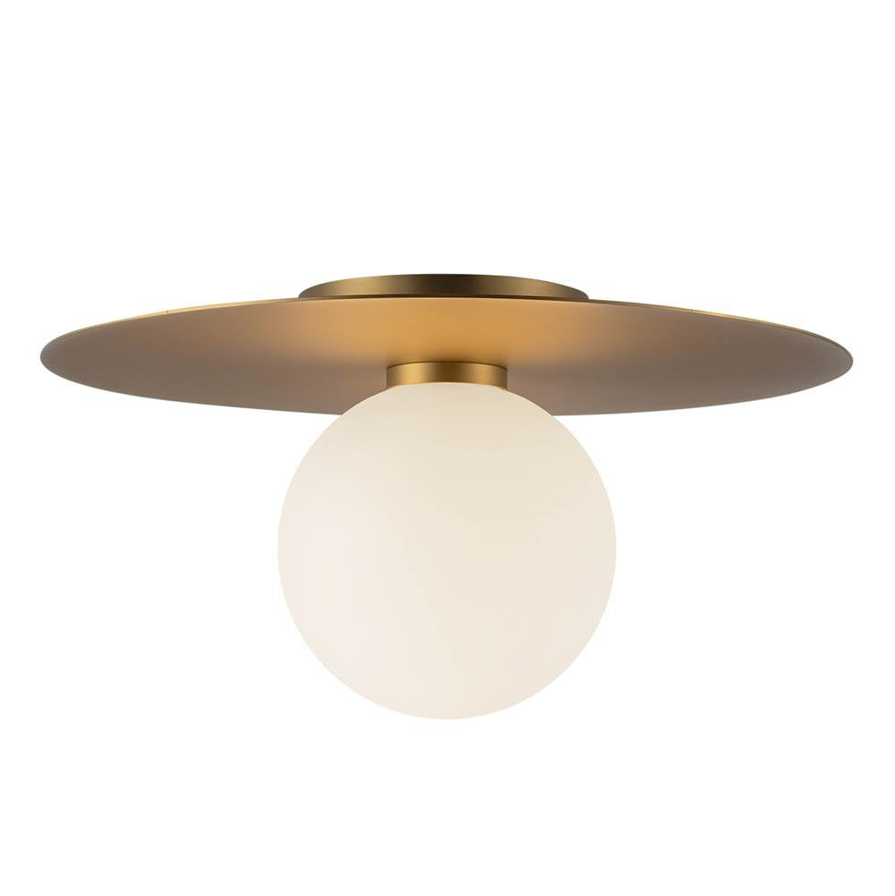 Kuzco FM15514-BG-UNV Brushed Gold Elixir 14-in Brushed Gold Led Flush Mount Image 1