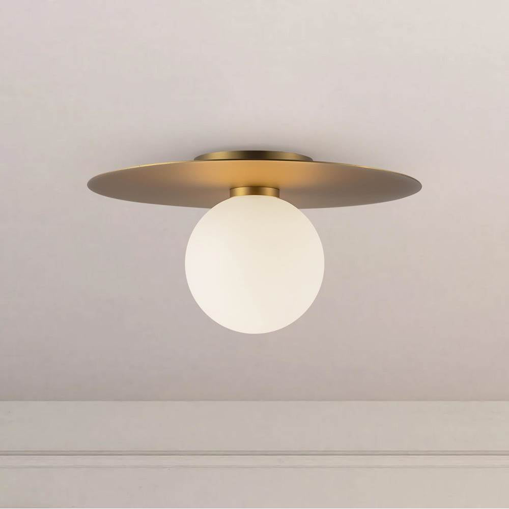 Kuzco FM15514-BG-UNV Brushed Gold Elixir 14-in Brushed Gold Led Flush Mount Image 2