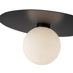 Kuzco FM15514-BK-UNV Black Elixir 14-in Black Led Flush Mount Image 3