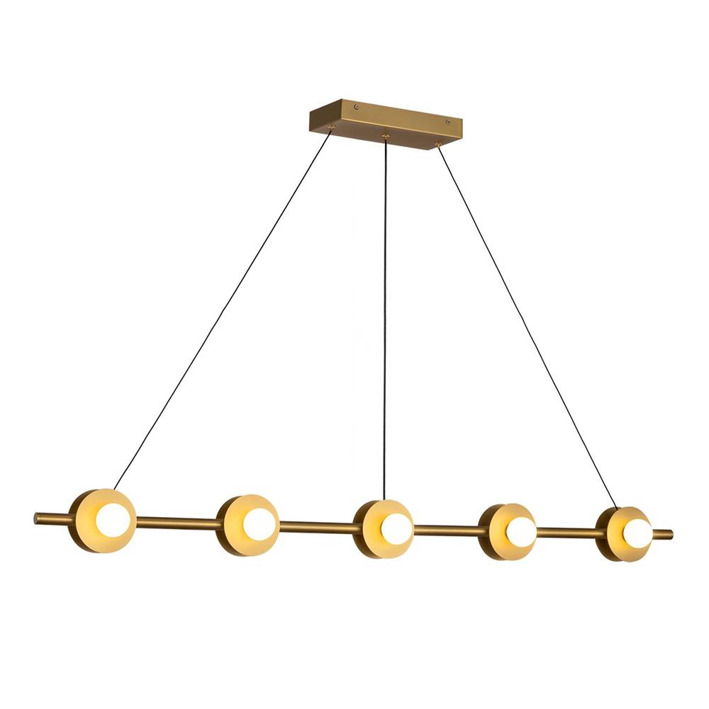 Kuzco LP15548-BG-UNV Brushed Gold Elixir 48-in Brushed Gold Led Linear Pendant Image 1