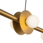 Kuzco LP15548-BG-UNV Brushed Gold Elixir 48-in Brushed Gold Led Linear Pendant Image 4
