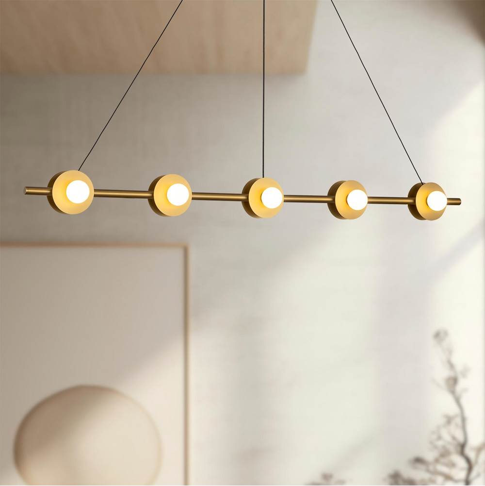 Kuzco LP15548-BG-UNV Brushed Gold Elixir 48-in Brushed Gold Led Linear Pendant Image 2