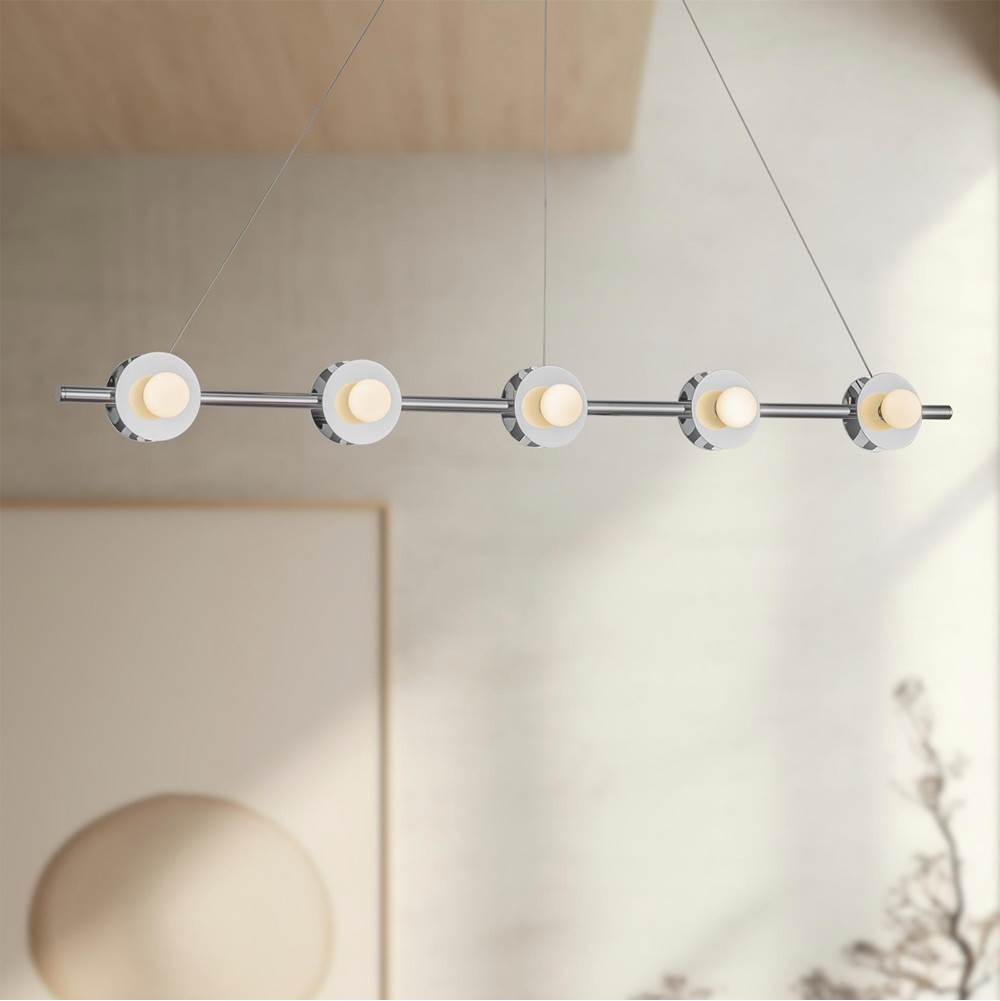 Kuzco LP15548-CH-UNV Chrome Elixir 48-in Chrome Led Linear Pendant Image 2