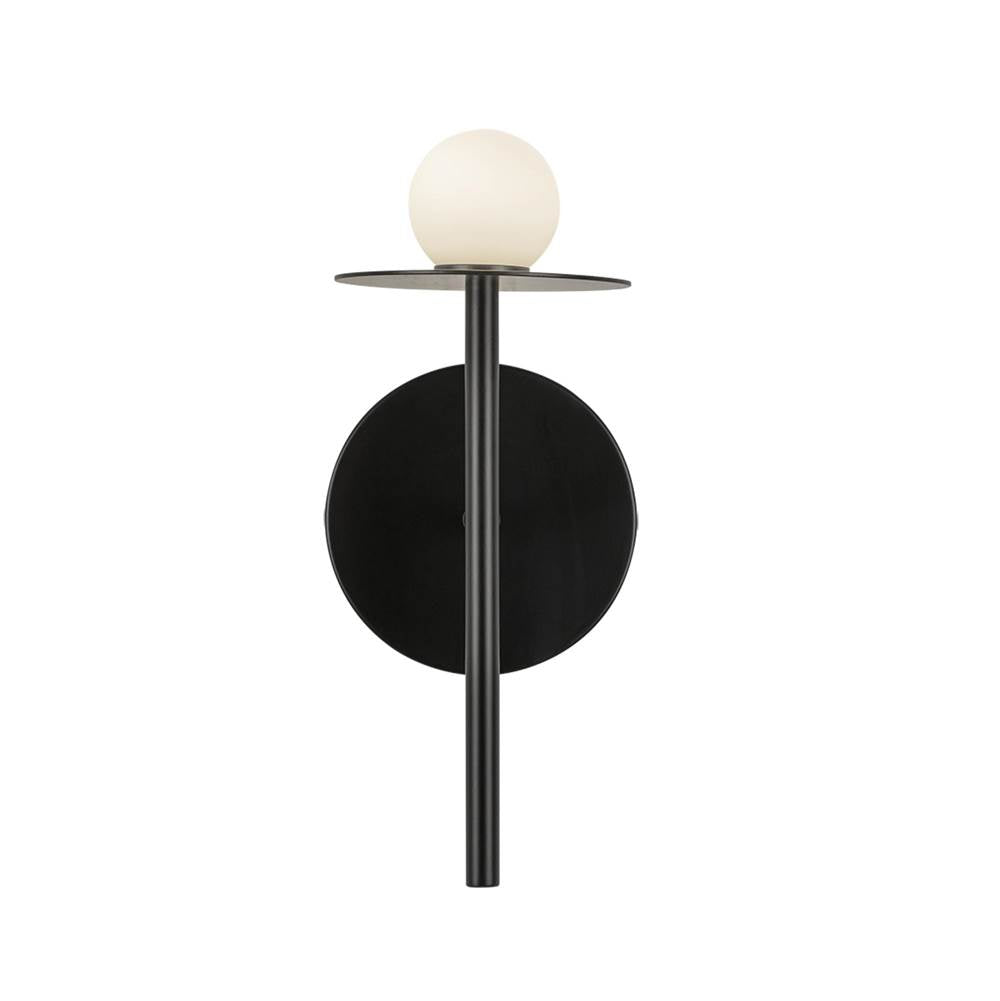 Kuzco WS15504-BK-UNV Black Elixir 10-in Black Led Wall Sconce Image 4