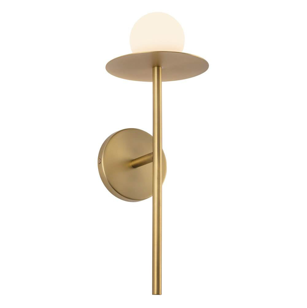 Kuzco Elixir 16-in Brushed Gold Led Wall Sconce