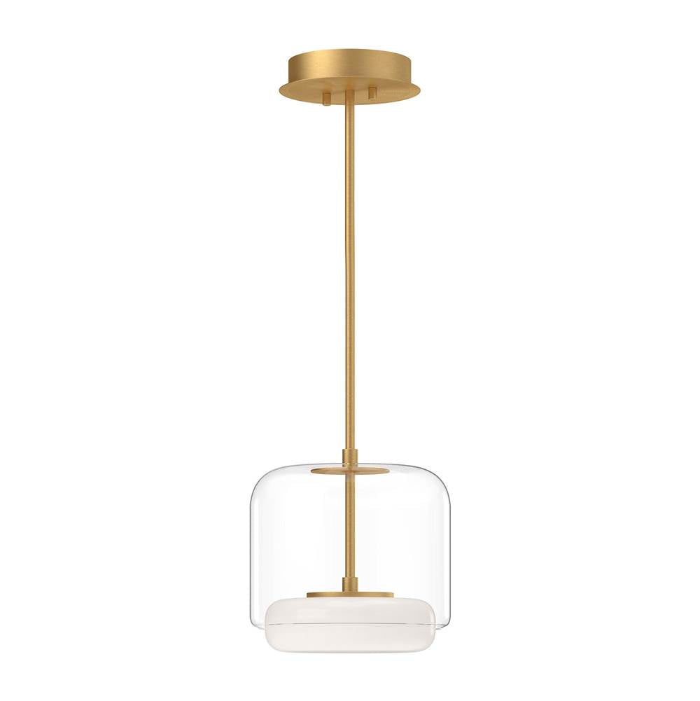 Kuzco PD70610-CL/BG-UNV Clear,Brushed Gold Enkel 10-in Clear/brushed Gold Led Pendant Image 1