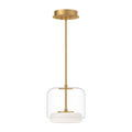 Kuzco PD70610-CL/BG-UNV Clear,Brushed Gold Enkel 10-in Clear/brushed Gold Led Pendant Image 1