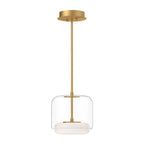 Kuzco PD70610-CL/BG-UNV Clear,Brushed Gold Enkel 10-in Clear/brushed Gold Led Pendant Image 1