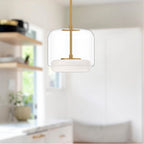 Kuzco Enkel 10-in Clear/brushed Gold Led Pendant