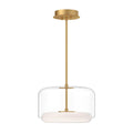 Kuzco Enkel 15-in Clear/brushed Gold Led Pendant