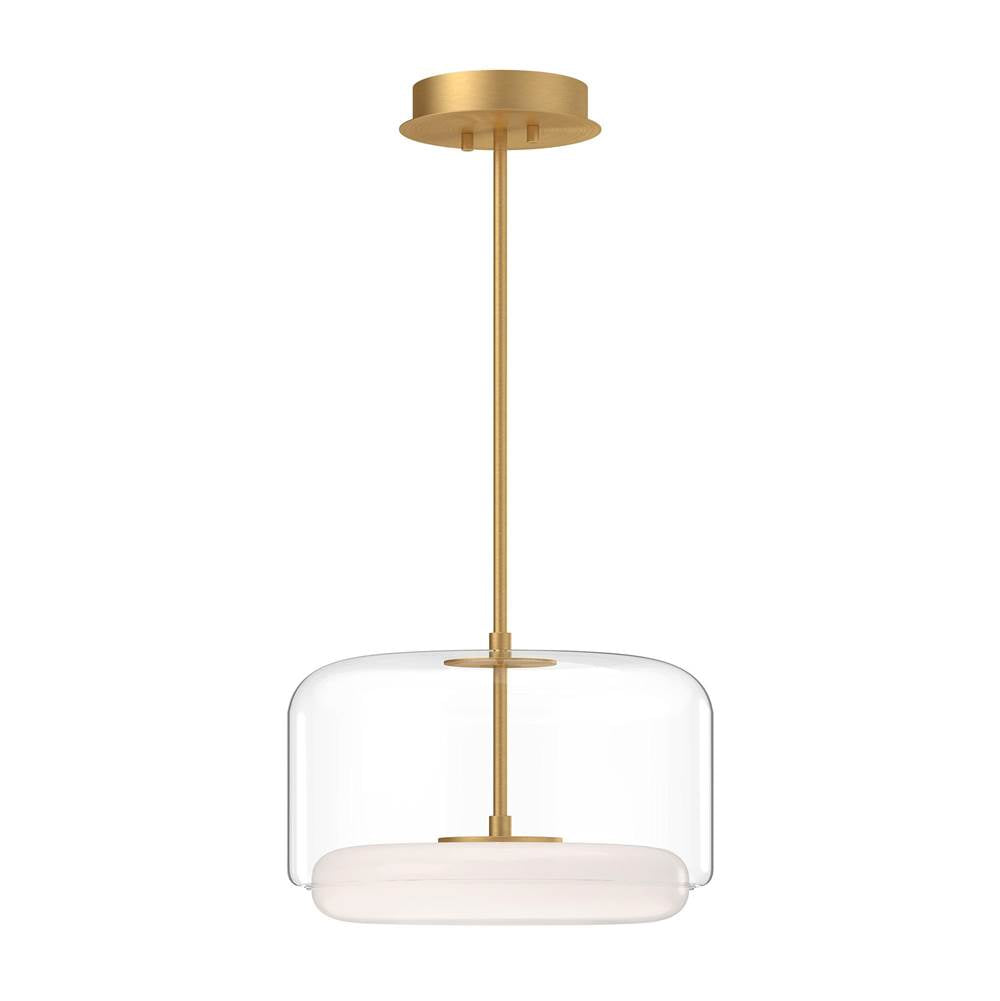 Kuzco Enkel 15-in Clear/brushed Gold Led Pendant