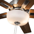 Kuzco CF78752-BN-LKP Brushed Nickel Erikson 52-in Brushed Nickel Fan Plus Led Kit With Bulb Ceiling Fan Image 2
