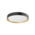 Kuzco Essex 16-in Black/gold Led Flush Mount