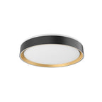 Kuzco Essex 16-in Black/gold Led Flush Mount