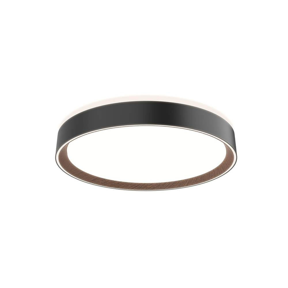 Kuzco Essex 16-in Black/gold Led Flush Mount