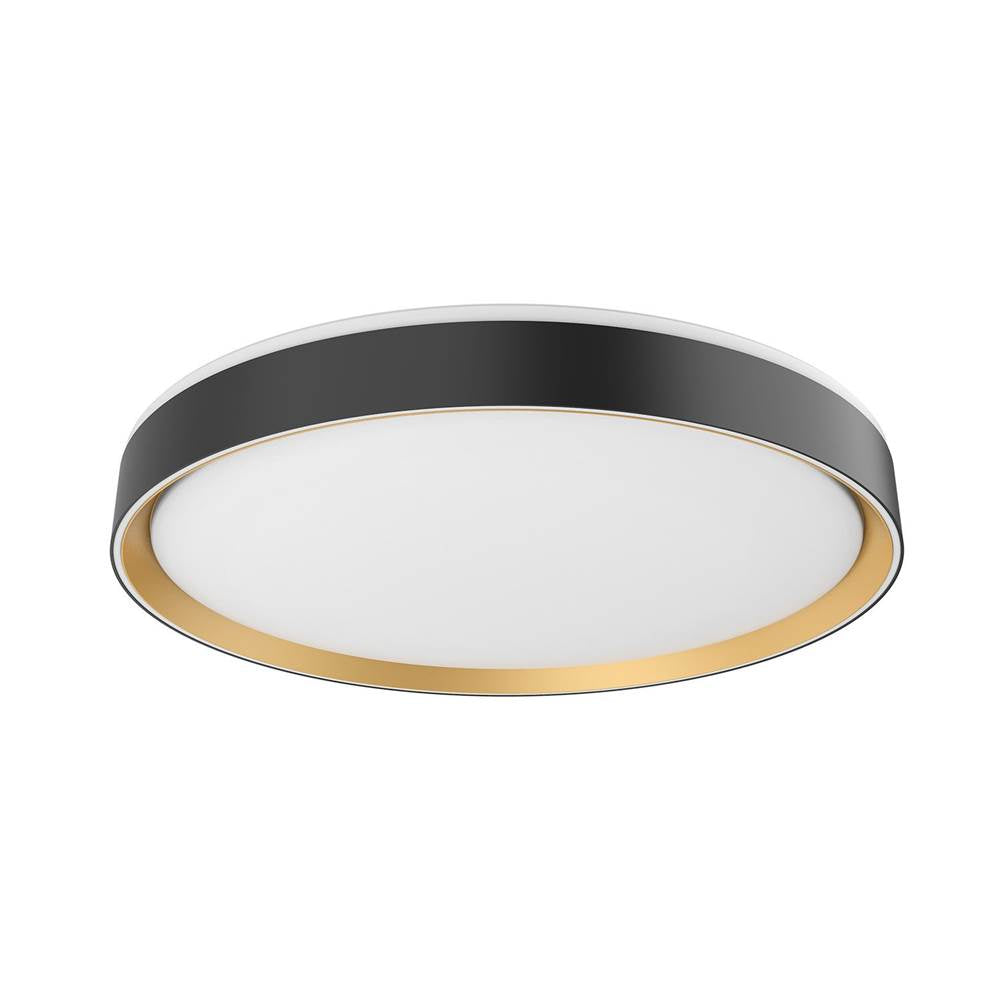 Kuzco Essex 20-in Black/gold Led Flush Mount