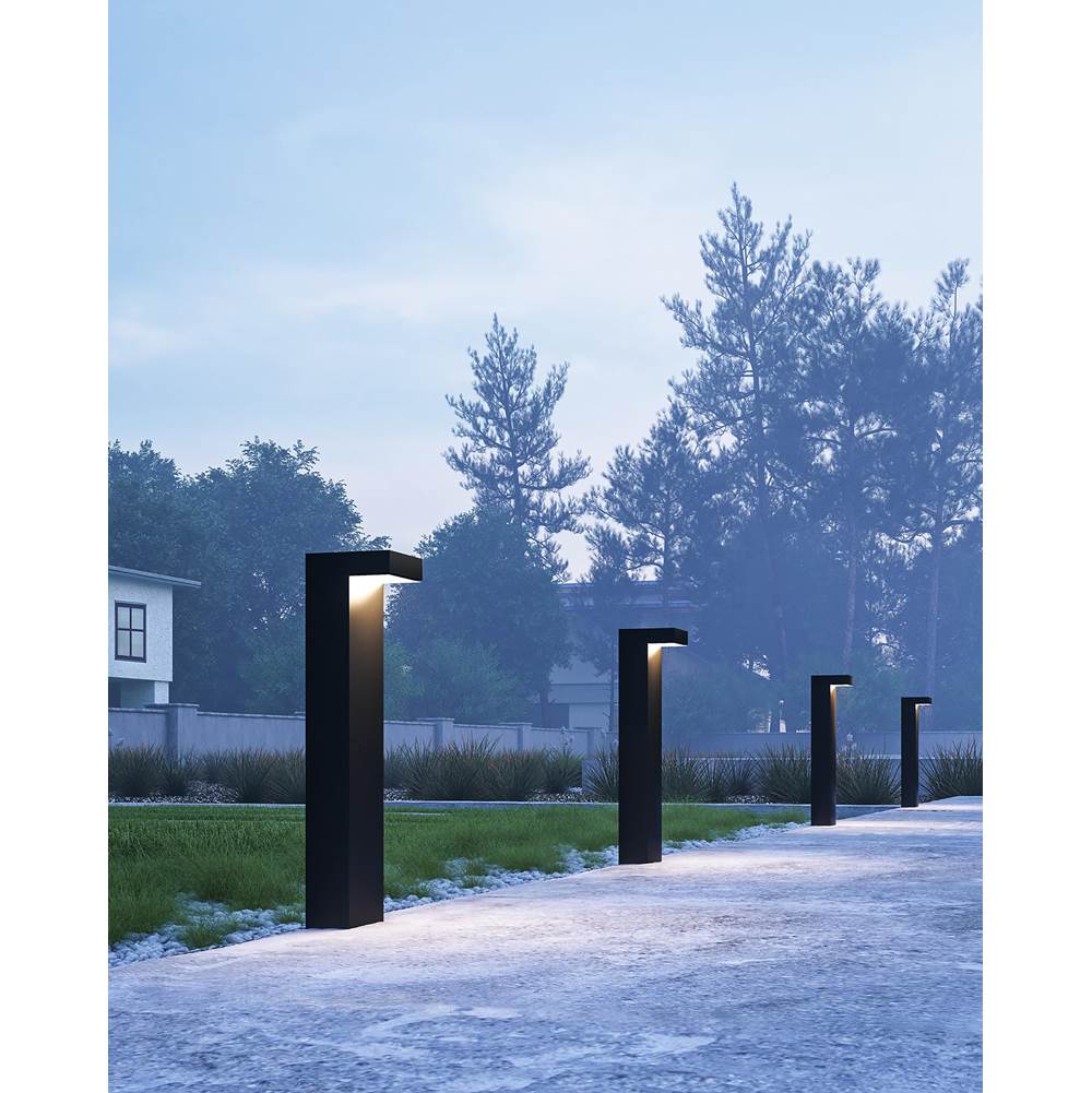 Kuzco EB45624-BK-UNV Black Evans 24-in Black Led Exterior Bollard Image 2
