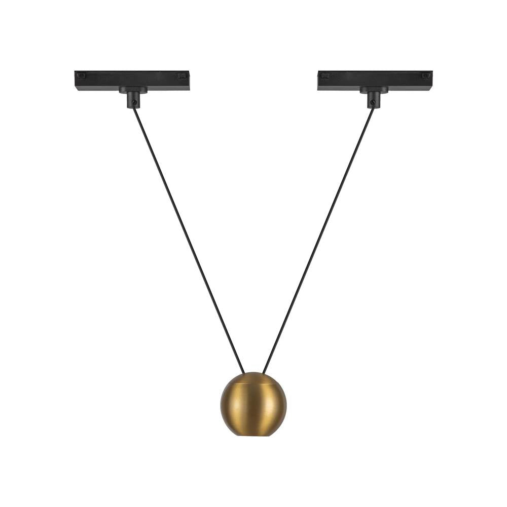 Kuzco Faria Double Faria Double 3-in Brushed Gold 4000k Trilo Track Pendant