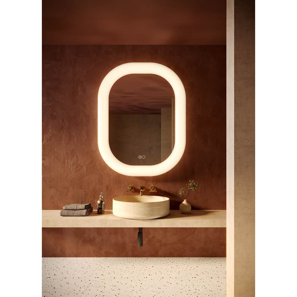 Kuzco VM13837-WH-5CCT White Float 37-in White Led Vanity Mirror Image 3