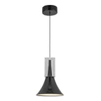 Kuzco Floe 8-in Glossy Black/clear Crystal Led Pendant